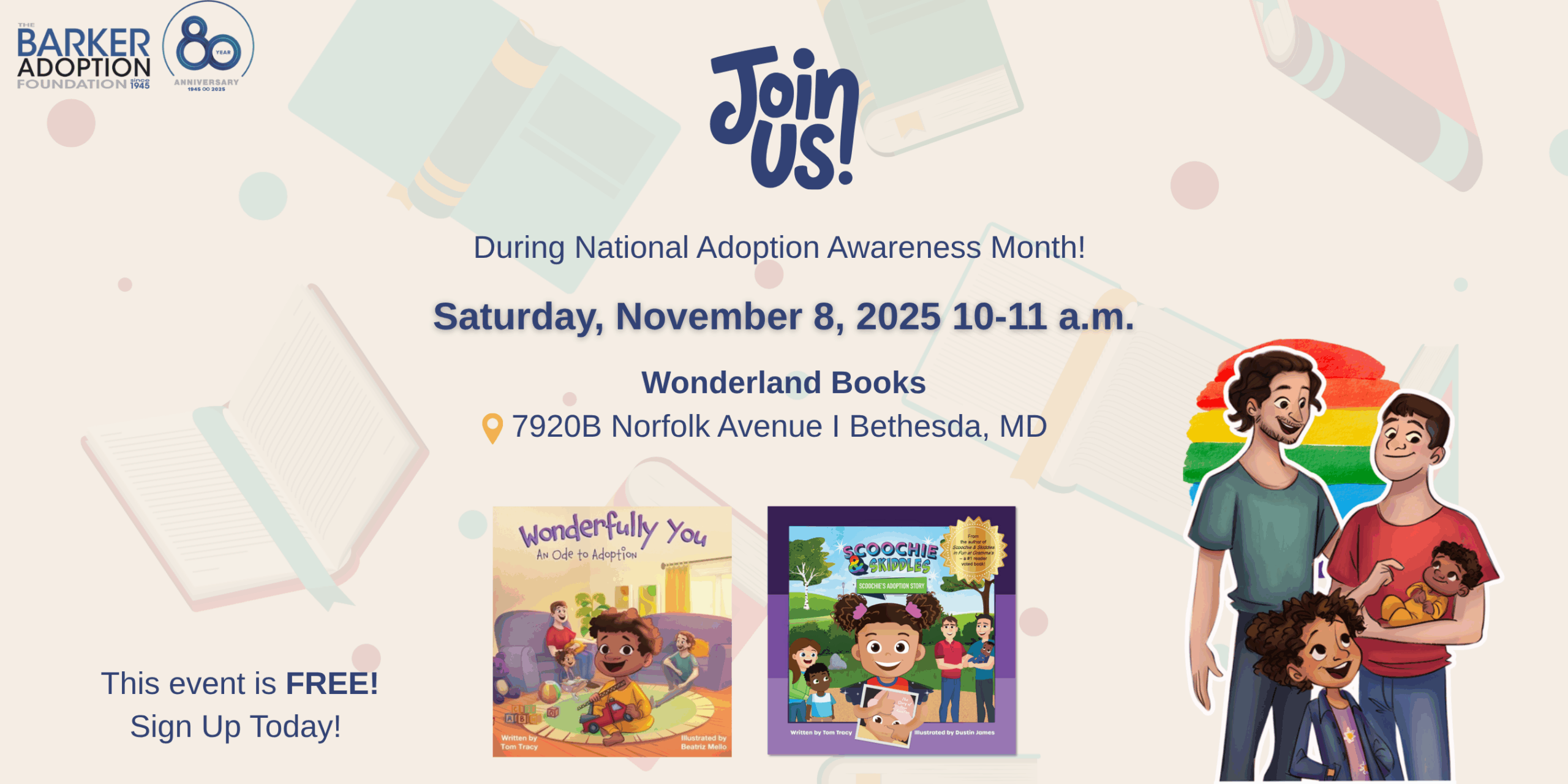 Join us at Wonderland Books during National Adoption Awareness Month!