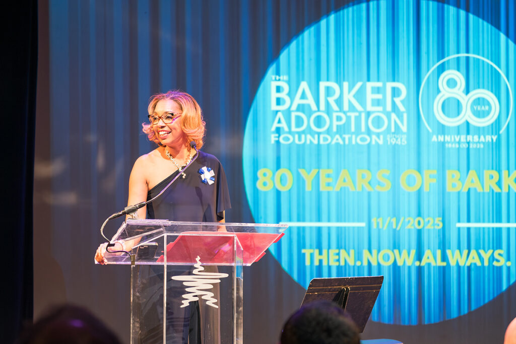 Melissa Gray-Hugers, Barker’s Board Chair kicks off the program